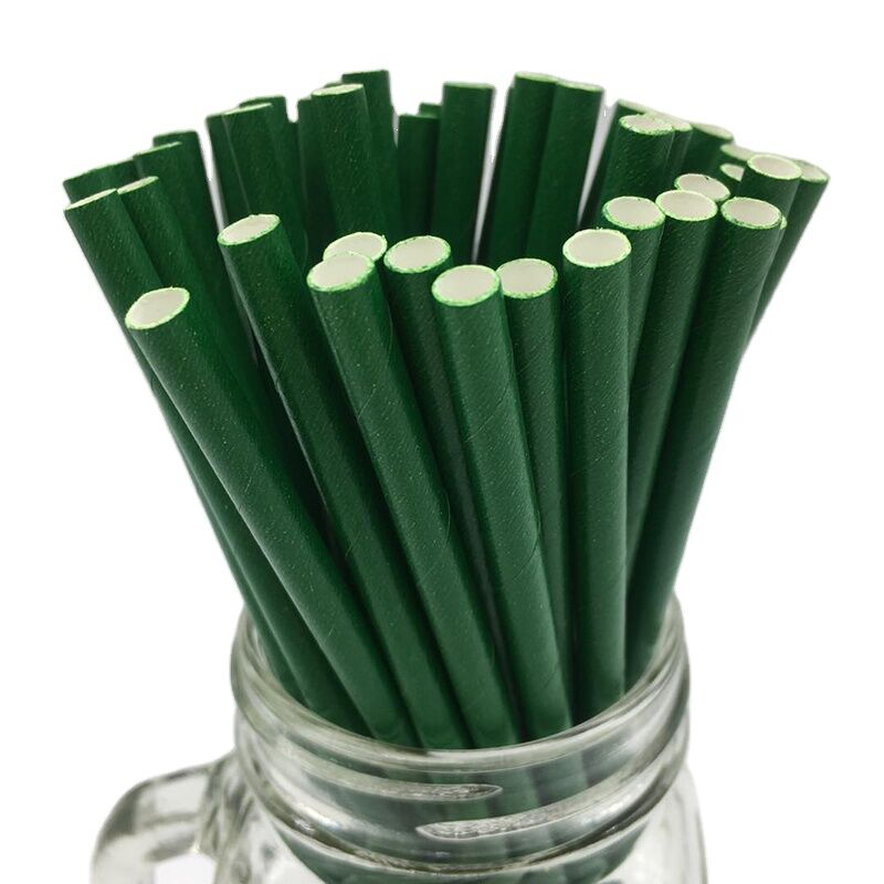 Factory OEM Degradable PLA thick straw disposable high temperature resistant independent packaging milk tea straw