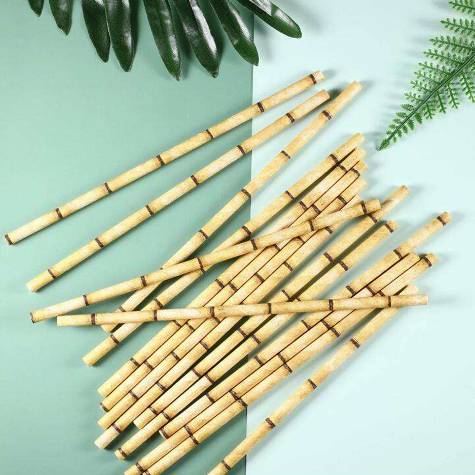 Environmental protection Paper straw Brown bamboo paper straw, biodegradable drinking straw