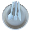 100% Biodegradable Compostable Sugarcane Bagasse Fiber Plant Paper Pulp Fork Knife Spoon Cutlery