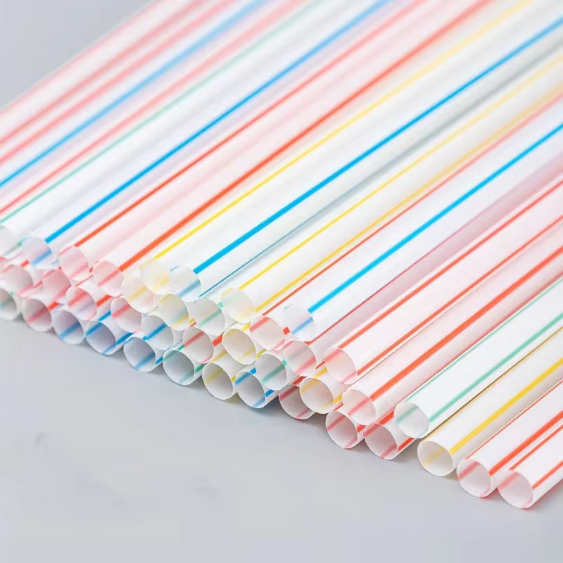 Colored Drinking Straws Wholesale Telescopic Pp Plastic Disposable Bendable Boba Bubble Tea Straw Food Grade Art Free Party