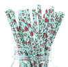 Customized degradable straw Best selling durable environmental protection milk tea drinks straw Fruit pattern straw
