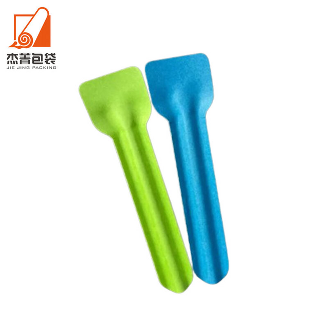 Ice Cream Spoon Disposable 9.5cm Yogurt Spoon Custom Logo Eco friendly Spoon