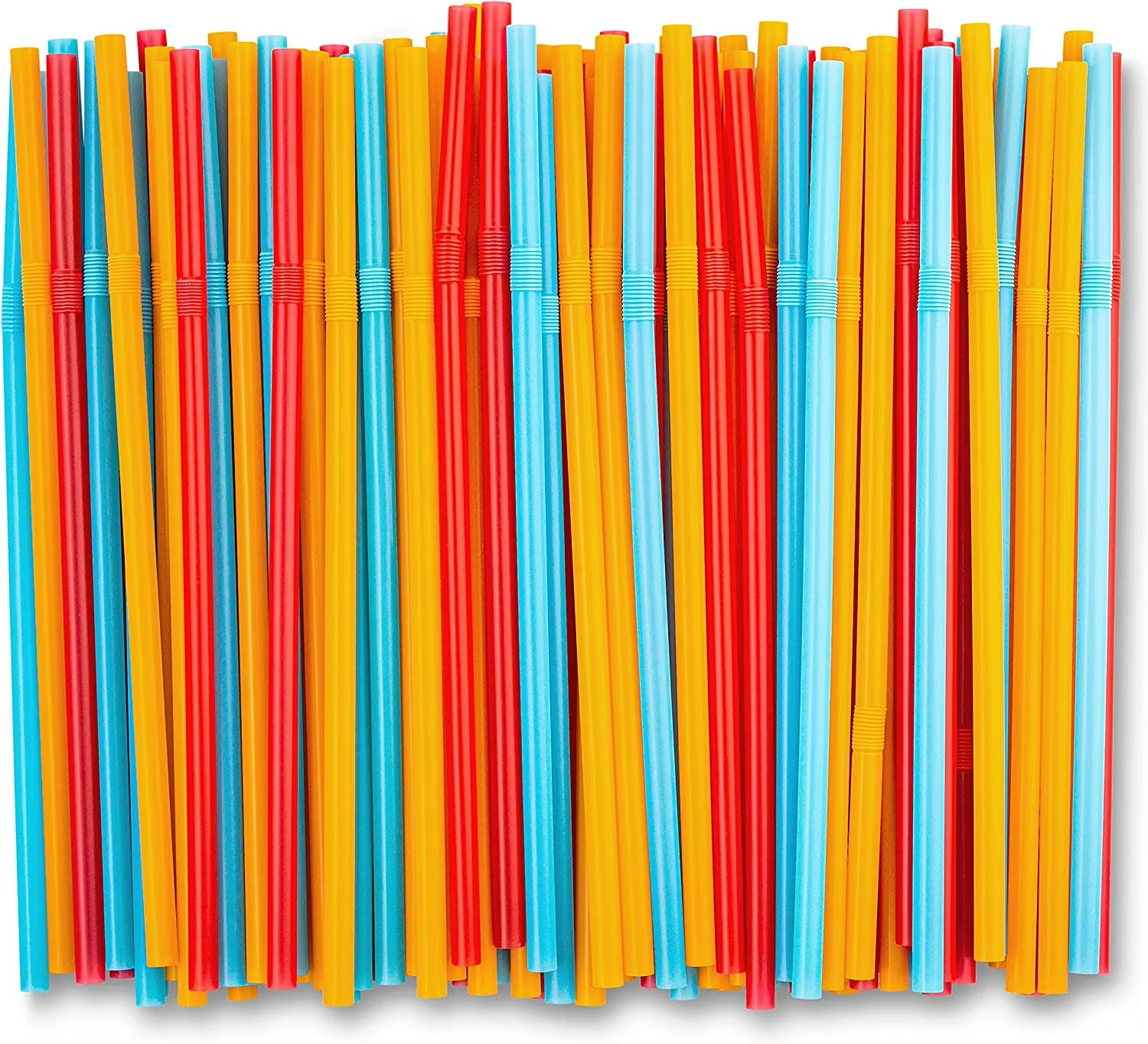 Flexible PP Colorful/Stripe Drinking Plastic Straws Bendable Drinking Straws Plastic Flexible Straws
