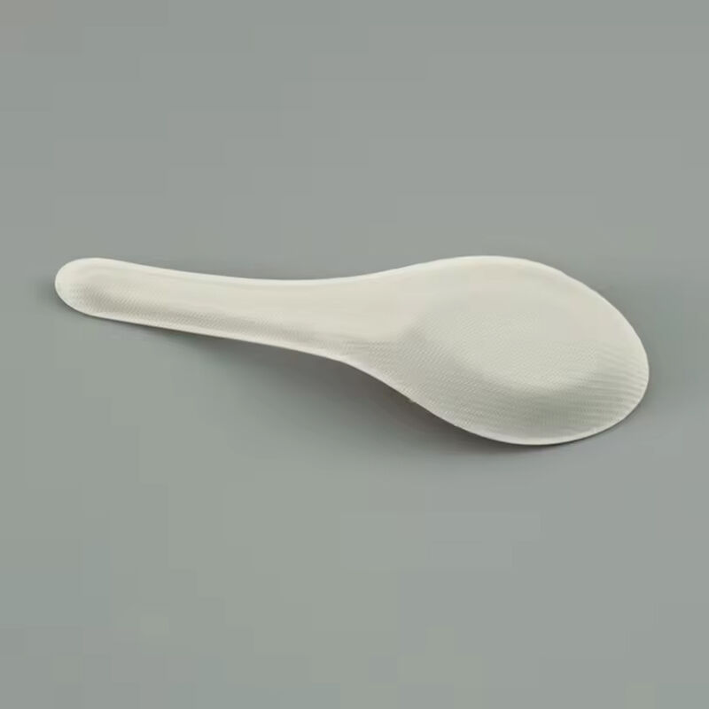 Eco-Friendly Bio-Based Heavy Duty Takeaway Plastic Dinnerware Reusable Corn Starch Soup Spoons Disposable Chinese Spoon