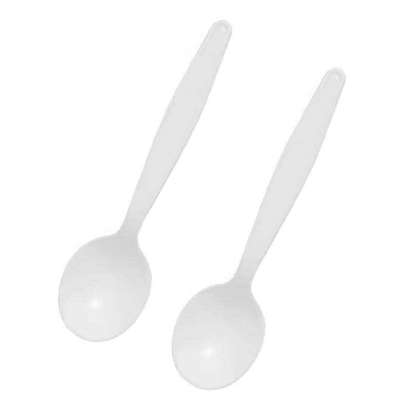 Hot Sale Stocked Biodegradable Disposable Cornstarch Soup Spoon Cutlery Set Spoon for Party