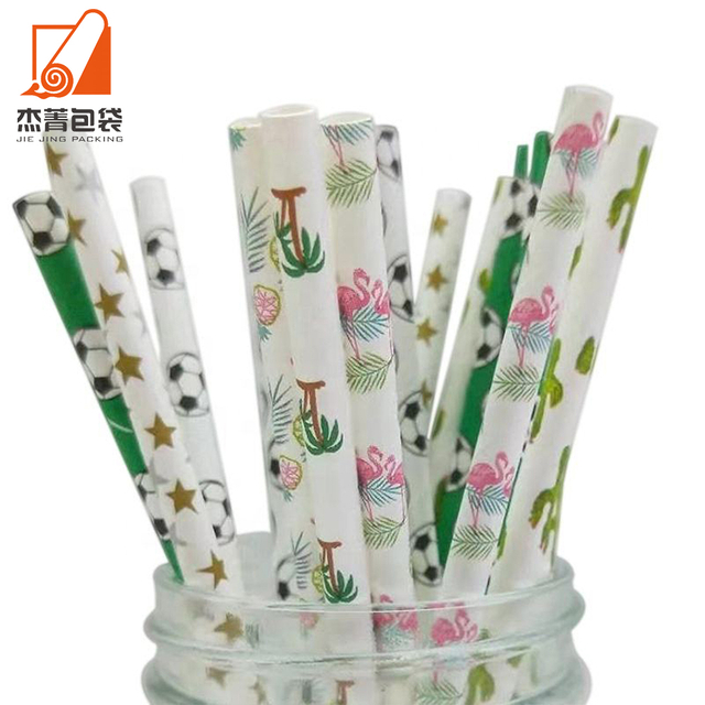 Eco-friendly disposable Drinking straw Colored paper straws are used to decorate weddings and banquets