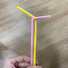 Custom size PLA Bendable Straws Colorful Disposable Flexible Drinking Straws Compostable Biodegradable Party Straws Free samples