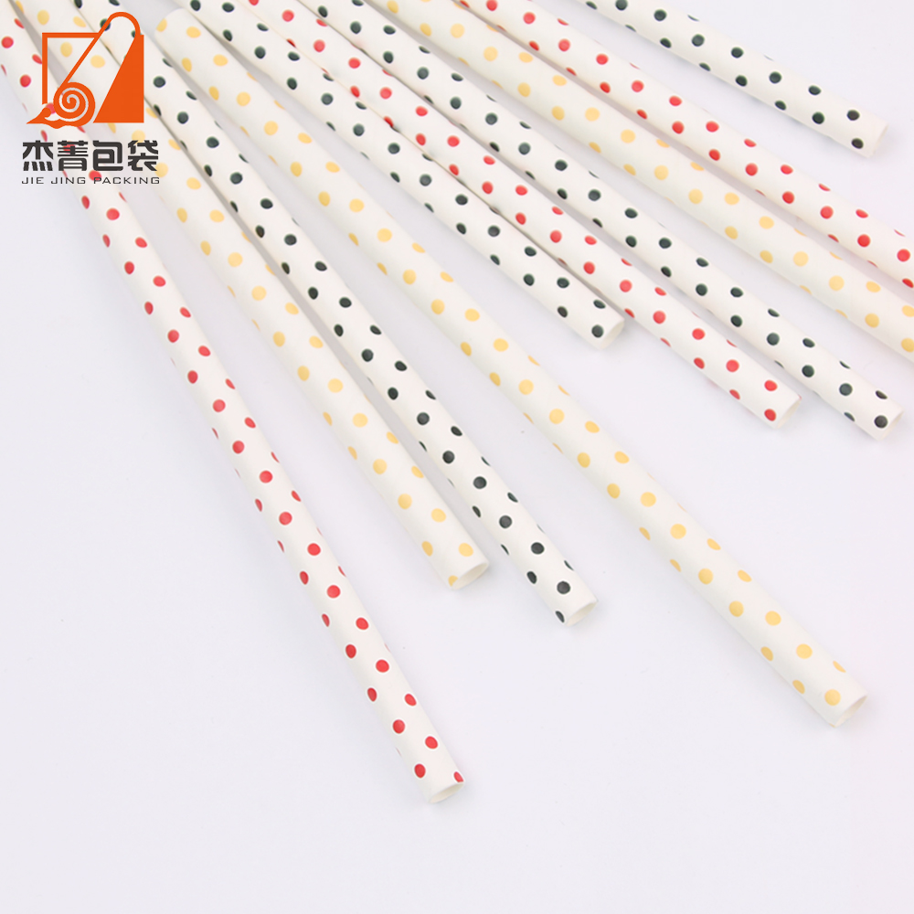 Wholesale Paper straw Wave point pattern 100% biodegradable straw Beverage paper straw