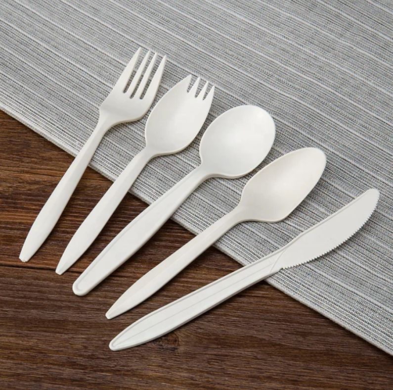 Disposable Paper Cutlery Set Biodegradable Dinnerware Paper Pulp Fork and Spoon Knife Set