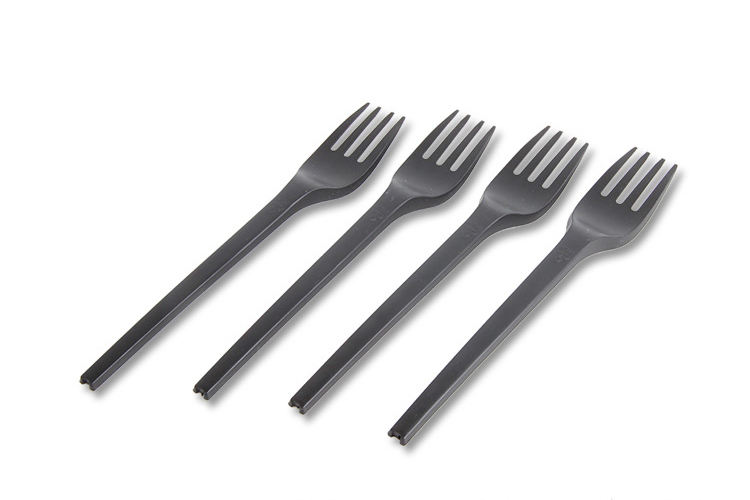 Eco-friendly disposable compostable pla plastic restaurant spoon knife fork cutlery set