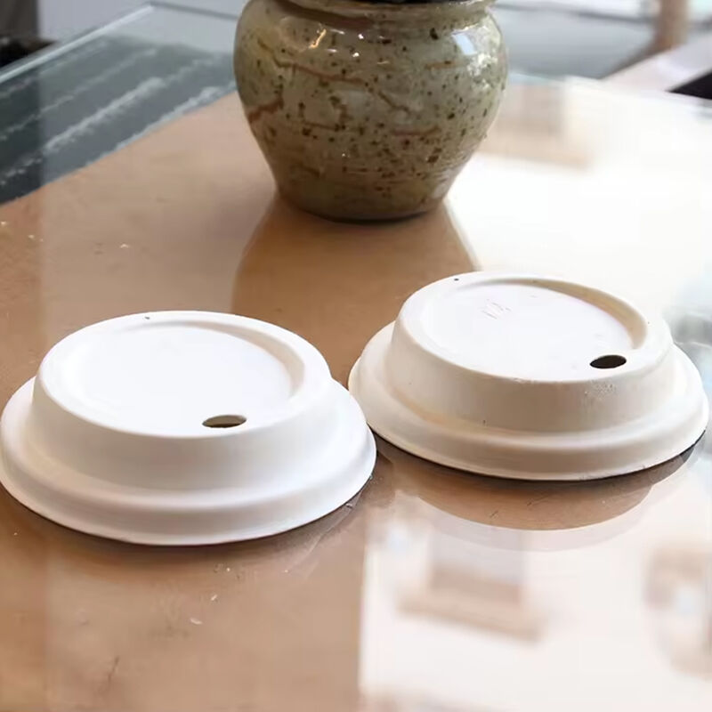 Disposable environmentally friendly biodegradable 100% corn starch disposable coffee cup lid can be customized