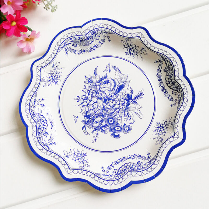 Professional service provider Custom Vintage Flower Disposable Party Dessert Cake Plates