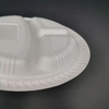 8 Inches 3 Compartment Plate Corn Starch Food Tray Disposable Biodegradable Compartment Dinner Plates