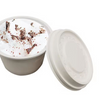 Customize 150mm Biodegradable Corn Starch Hot Cold Coffee Drink Round Flat Disposable Ice Cream Cup Lid