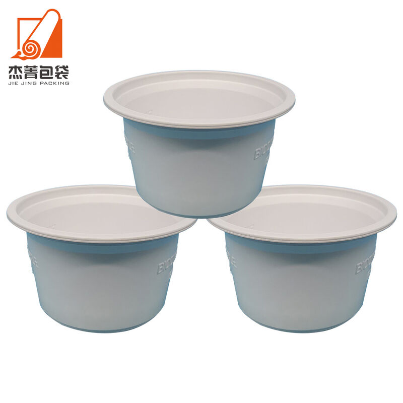 High quality 300ml white biodegradable corn starch disposable soup food paper round cup