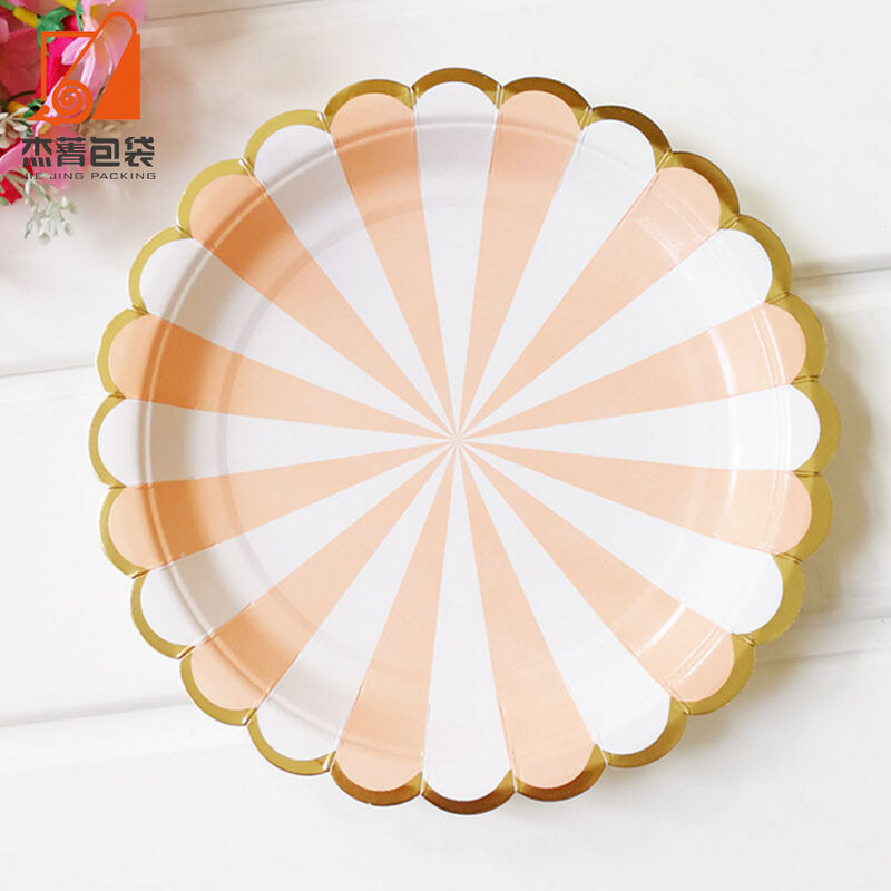 High quality ambiance paper plate 100% safe petal shaped birthday disposable paper plate