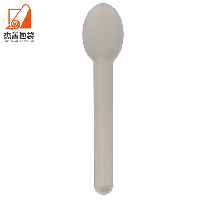 Batch customization Biodegradable Compostable Sugarcane Bagasse Cutlery Spoon Set Food Grade Dinnerware for Party Desserts