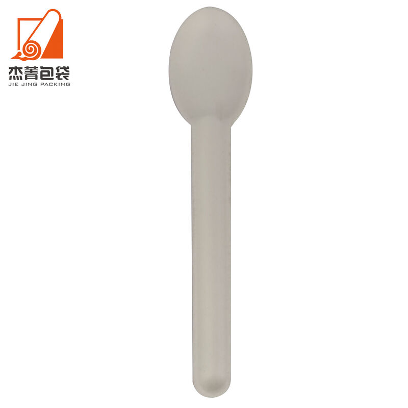 Batch customization Biodegradable Compostable Sugarcane Bagasse Cutlery Spoon Set Food Grade Dinnerware for Party Desserts