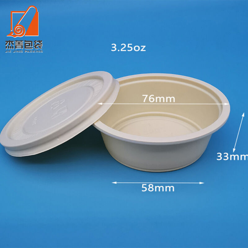 Hot Selling 3.25 oz corn starch sauce cup 100% Eco-Friendly, Biodegradable and Compostable