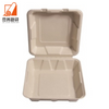 Biodegradable To-go Food Containers Bio-degradable Restaurant Containers Lunch Hamburger Box Bagasse Pulp Ecofriendly Disposable