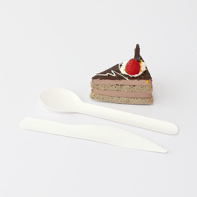 Paper Knife Fork Spoon Set Disposable Paper Cutlery for Party Picnic