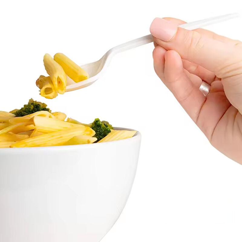 White Disposable Sporks Compostable Eco-Friendly and Kid-Safe 2-in-1 Utensils Built Strong to Last Large Meals