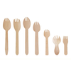 100% Compostable Birch Wood Mini Wooden Spork 4 Inch Bulk Disposable Fork Spoon 2 In 1 Utensil For Picnic