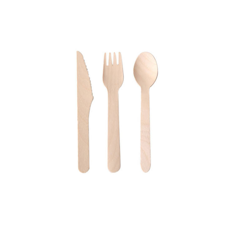Hot Sale Disposable wooden cutlery spoon wooden spoon eco-friendly cutlery sets