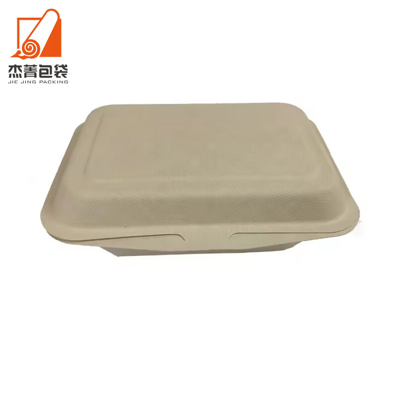 Wholesale Compostable Biodegrad Clamshell Hamburger Box Bagasse Sugarcane Clamshell Container