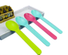 Eco-friendly disposable yogurt scoop Colorful biodegradable cornstarch scoop