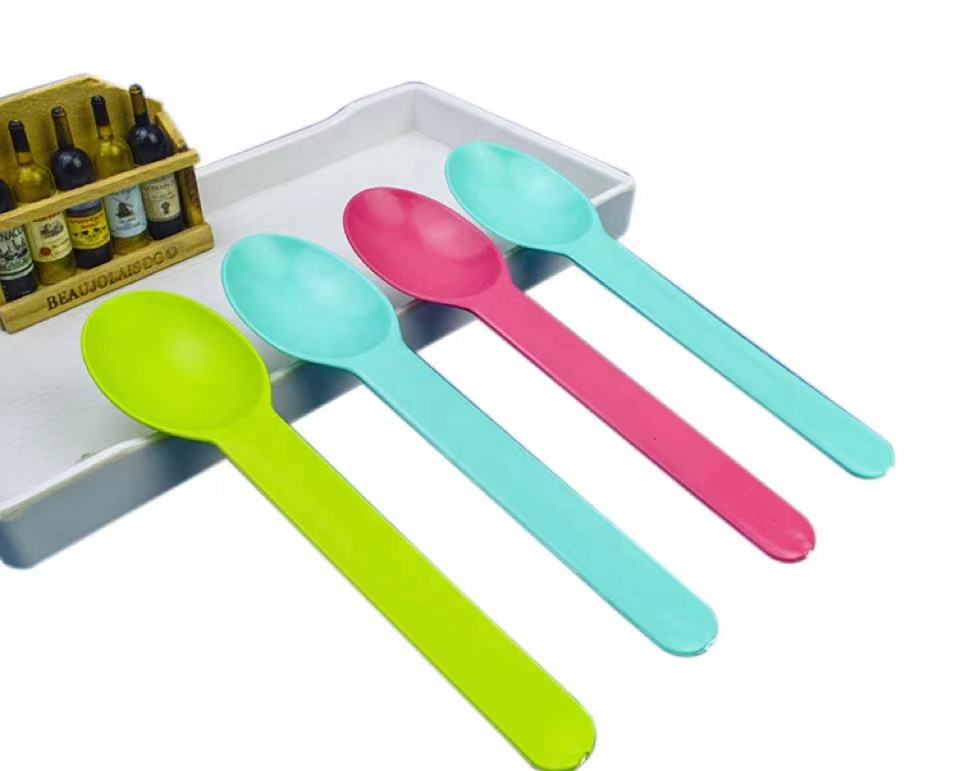Eco-friendly disposable yogurt scoop Colorful biodegradable cornstarch scoop