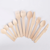 Disposable Biodegradable Wooden Cutlery Spoon Fork Knife with Individually Wrapped