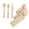 Ready To Ship Biodegradable Bulk Birch Wood Spoon / Forks / Knives Disposable Wooden Cutlery Set