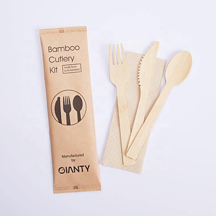 High Quality 7 Inch Disposable Cornstarch Tableware Set Biodegradable Corn Starch Cutlery Knife Fork Spoon