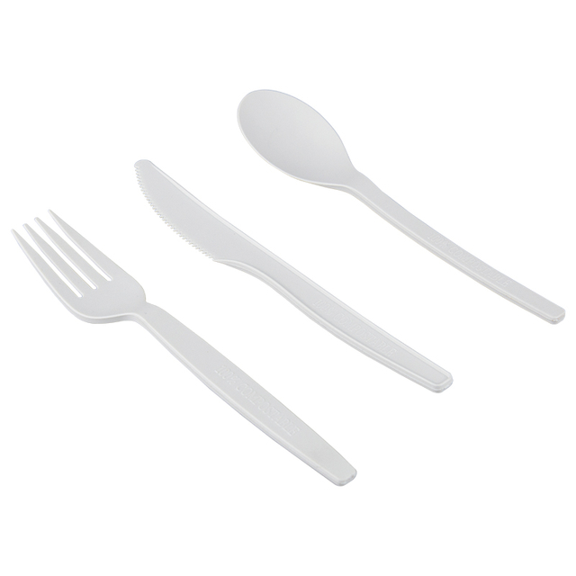 Disposable Knife Fork Spoon Bagasse Product Sugarcane Bagasse Raw Material Bagasse Tableware For Party