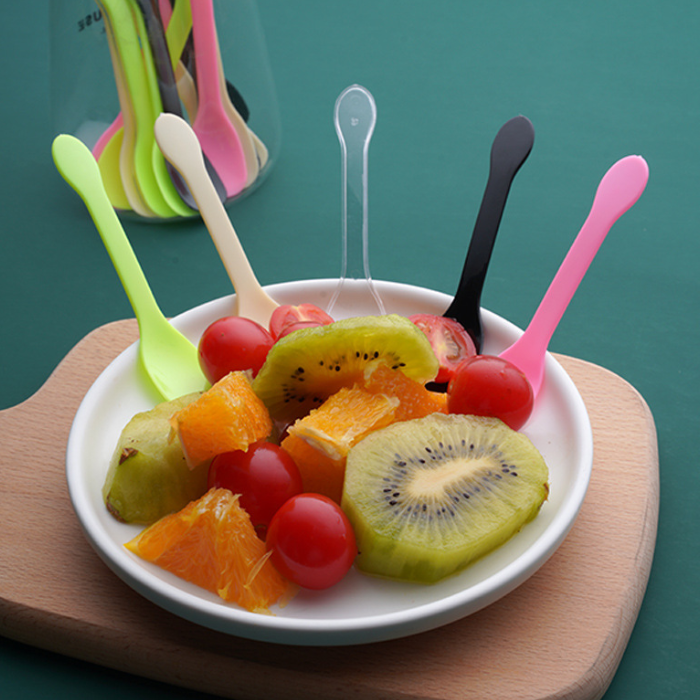 Disposable Cake Dessert Scoop Sample Disposable Plastic Ice Cream Yogurt Pudding Plastic Spoon