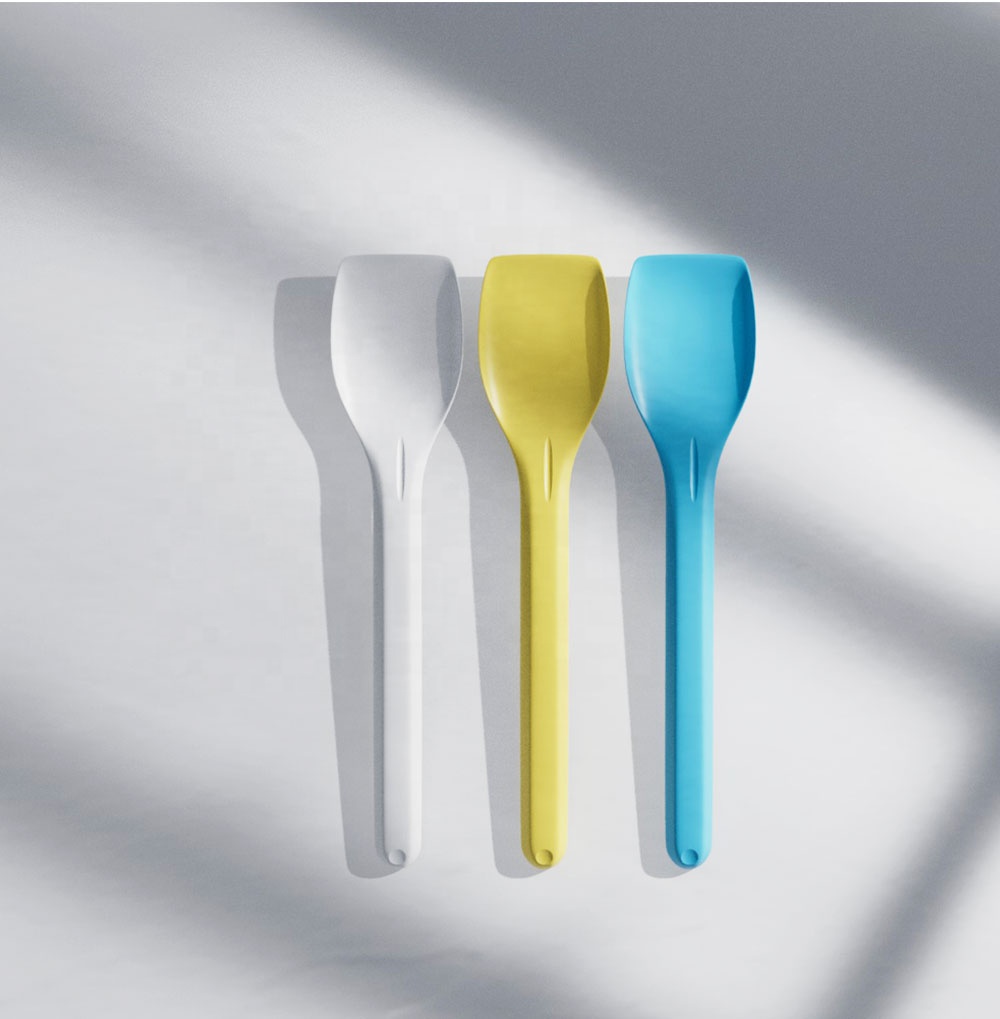 New Colored PLA Cute Mini Ice Cream Scoop Spoon Biodegradable Disposable Ice Cream Spoon for Parties