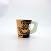 Disposable Paper Cups Customized Hot Coffee Paper Cup With Handle and Lids With Logo 4oz 5oz 6oz 7oz 8oz 9oz 10oz 12oz 16oz