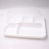 5 Dividers Microwave LeakProof Stackable Disposable Plastic to Go Containers Catering Meal Trays With Lids