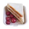Eco-Friendly 9*6\" Disposable Sugarcane Biodegradable Lunch Box Container 2 Compartment Bagasse Clamshell Sustainable