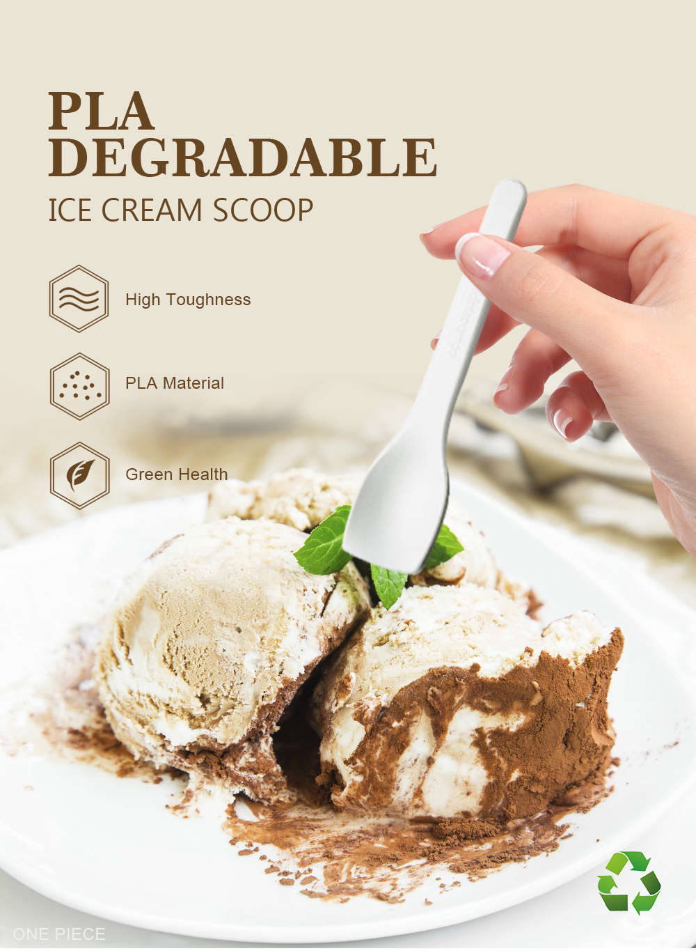 Biologisch abbaubare CPLA kleine Löffel Custom Colors Ins Dessert löffel einzeln verpackt Einweg-Eis löffel