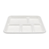 Cheap Wholesale Sugarcane Bagasse Food Trays Biodegradable 5 Compartment Deep Tray with Lid