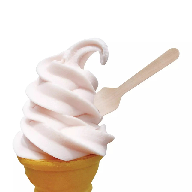  17/5000 Disposable ice cream Eco-friendly degradable wooden ice cream spoon
