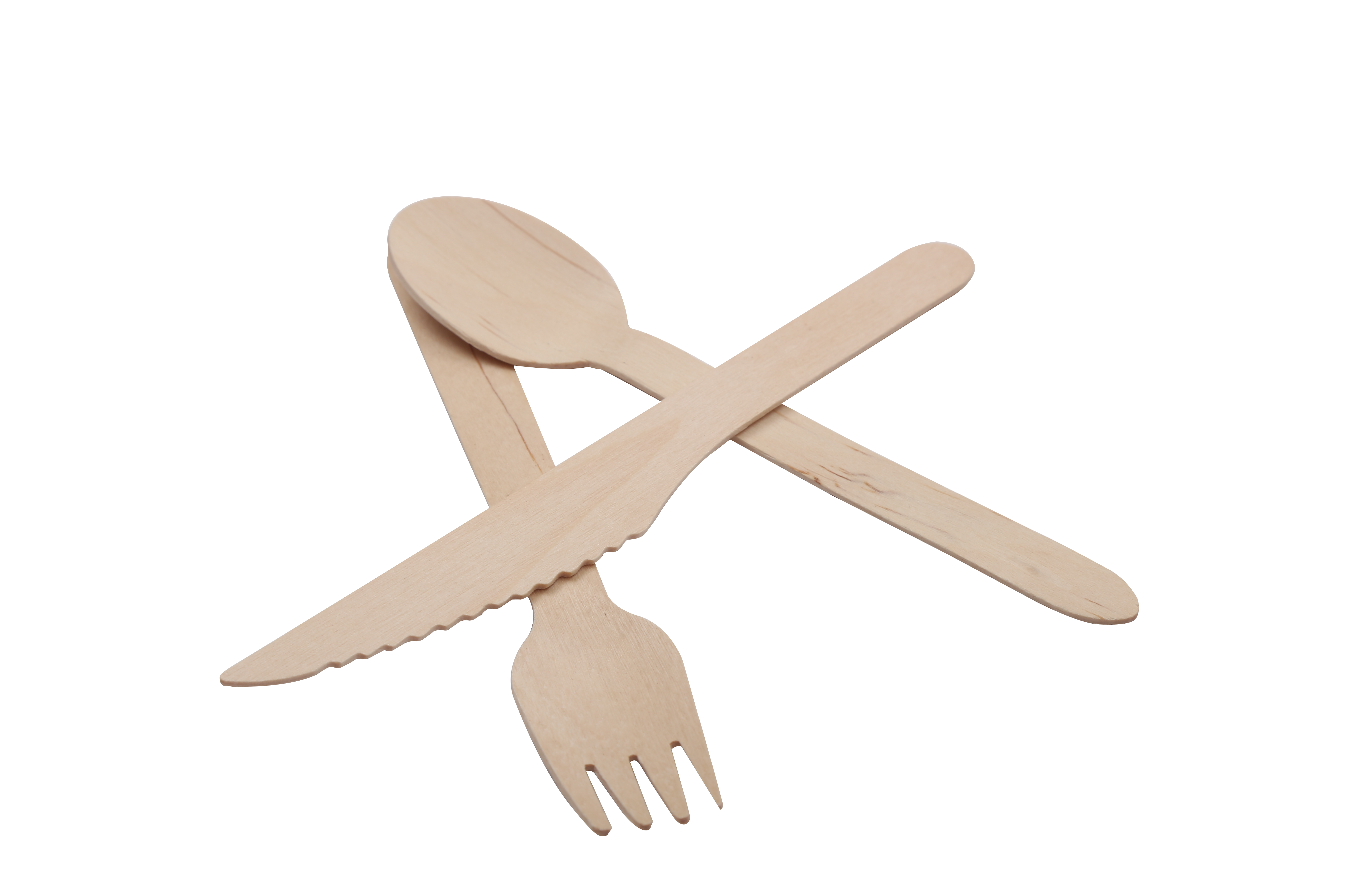 Hot Sale Modern Biodegradable Cutlery Wooden Spoon Fork and Knife Tableware Set