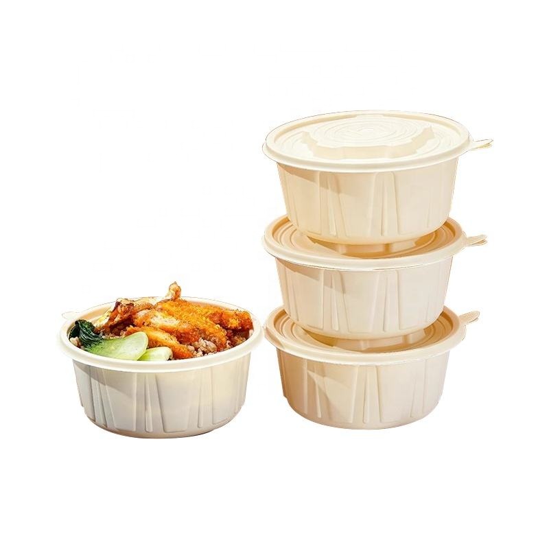 Customized Degradable and Cornstarch Disposable Take Away Bowl Lids for Restaurants and Home