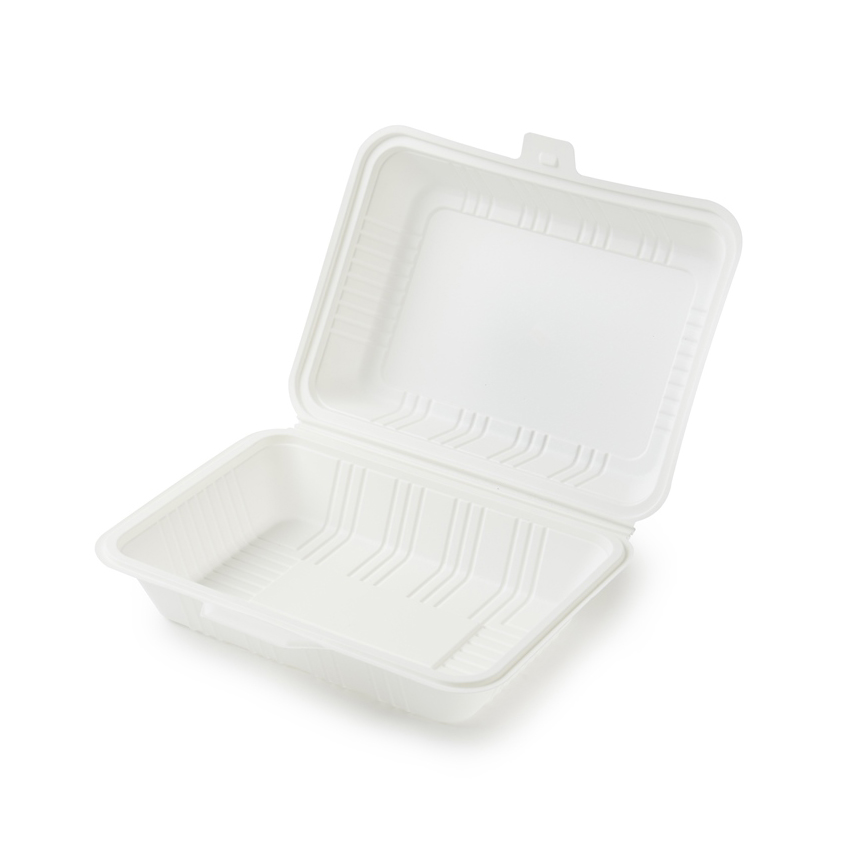 Maisstärke Biologisch abbaubare Maisstärke Mahlzeit Box Einweg Umwelt freundliche Besteck packung Bento Box Square Box Bowl