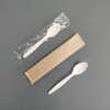 Individually packaged disposable corn starch biodegradable tableware spoon Eco-friendly spoon