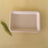 Hoch leistungs kompost ierbare 14-Zoll-große Papp teller Bagasse Rechteck Zuckerrohr Zellstoff Food Tray für Langusten Hummer Seafood Party