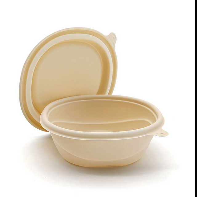 Customized Sugarcane Bagasse Bowl With Lid Food Container Cup For Beverage Packaging
