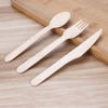 Biodegradable Wooden Spoon Fork Knife Set Single Use Compostable Cutlery Wooden Cutlery Sets Disposable Tableware